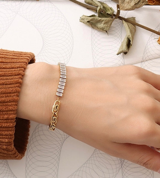 Rulebreaker Rhinestone Bracelet