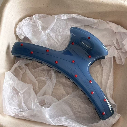 Vintage Bow n Polka Claw Clip Combo