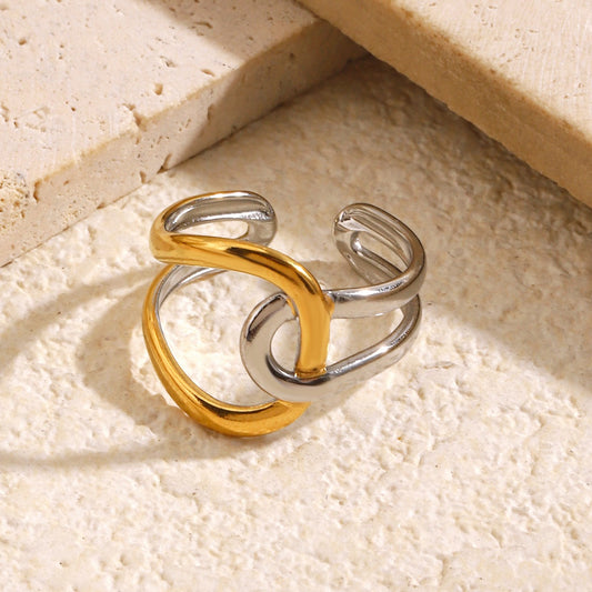 Asymmetrical Metal Harmony Ring