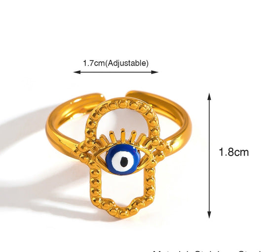 Eye-conic Evil Eye Ring
