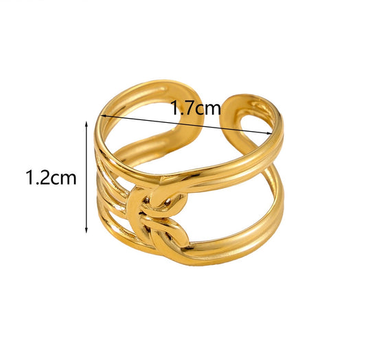 Twisted Harmony Minimalistic Ring