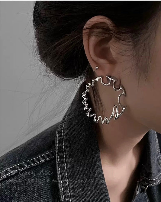 Irregular Twisted Punk Earrings