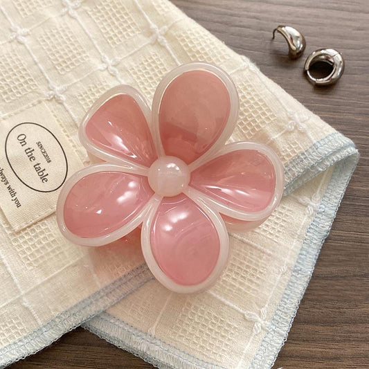 Pink o Clock Flower Claw Clip