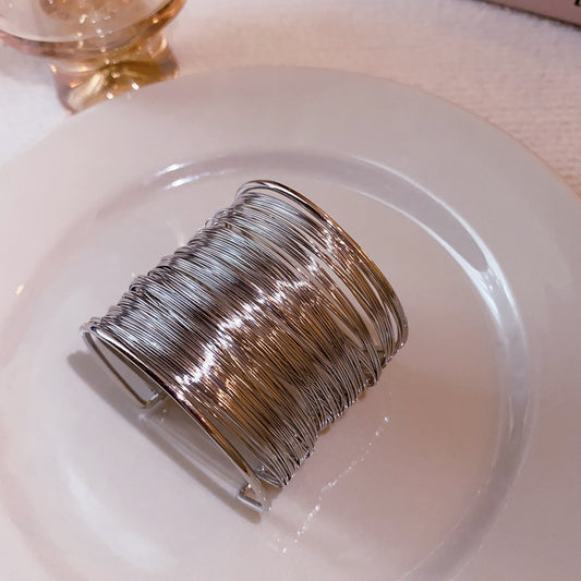 Silver Echo Coiled Handcuff