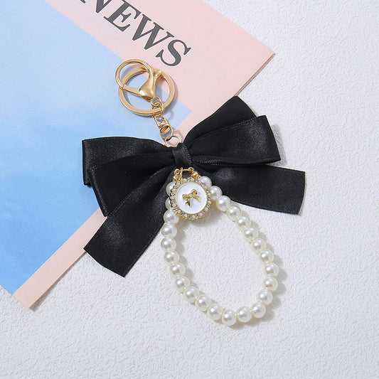 Angela Black Bow Bag Charm