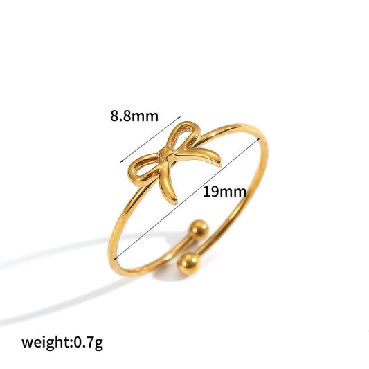 Golden knot Bow Ring