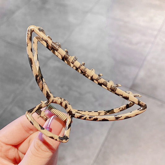 Freckled Leopard Print Claw Clip