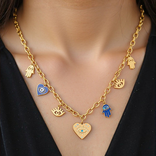 Gracias Boho Evil Eye Necklace