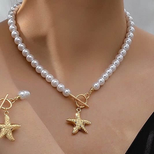 Beachy Baroque Pearl Necklace