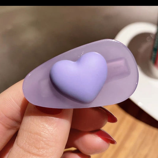 Periwinkle Purple Heart Hair Clip (1pc)