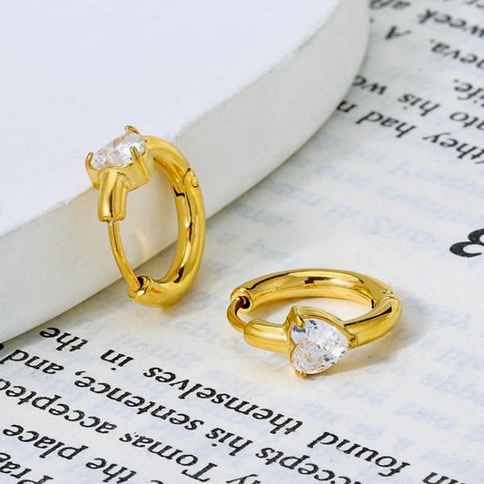 Forever Mine Heart Hoop Earrings