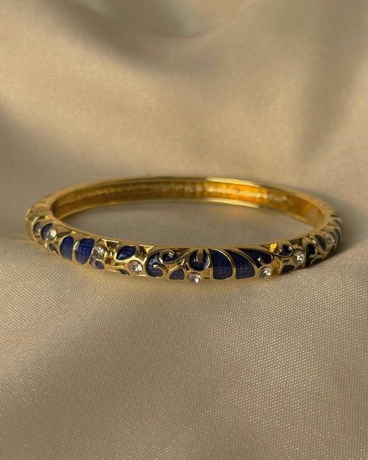 Old Era Rhinestone Enamel Bangle