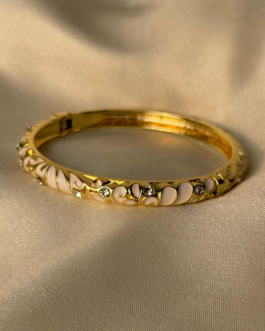 Graced by Pink Enamel Bangle