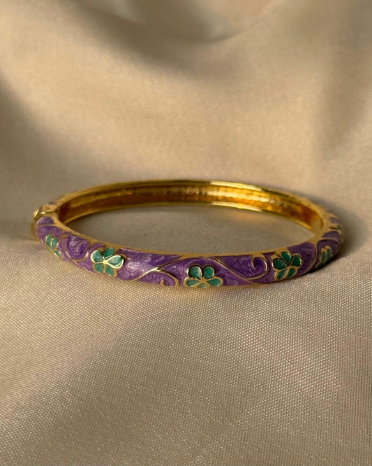 Crimson Crest Enamel Bangle