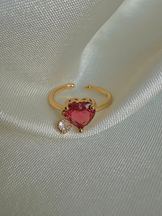 Dreamkiss Rhinestone Heart Ring