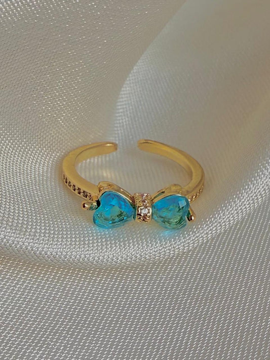 Aurora Blue Bow Ring