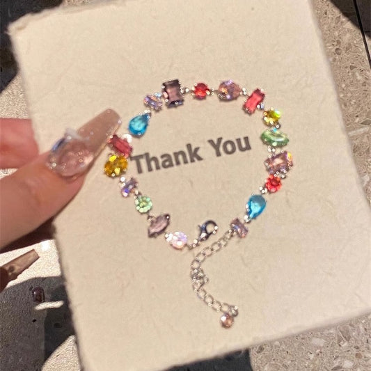 Multicoloured-Bling Rhinestone Bracelet