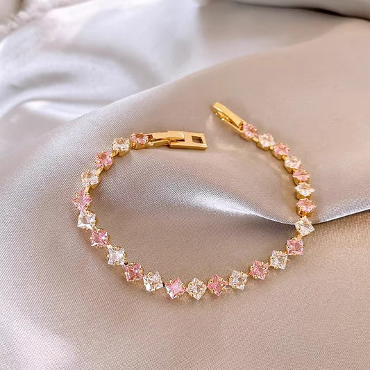 Pink Alternative Rhinestone Bracelet