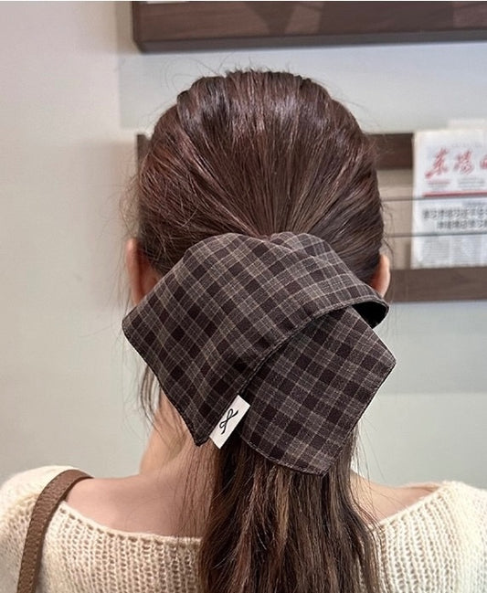 Autumn Plaid Square Scrunchie