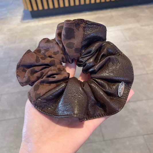 Half & Half Cheetah Scrunchie