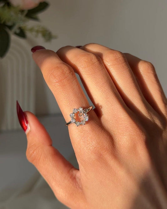 Dainty Bow Halo Ring