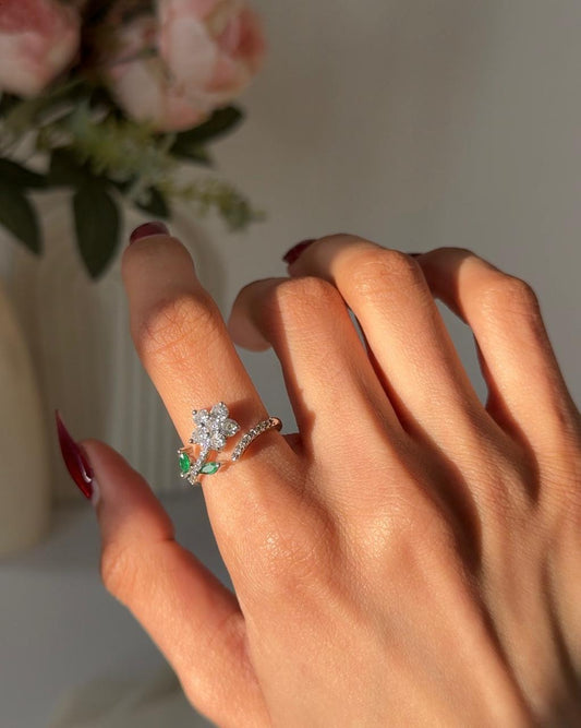 Garden-Girl Rhinestone Ring