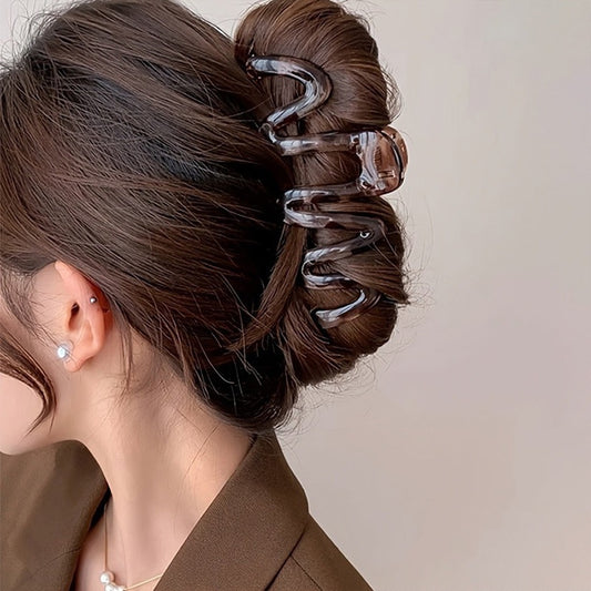 Glossy Cheetah Claw Clip