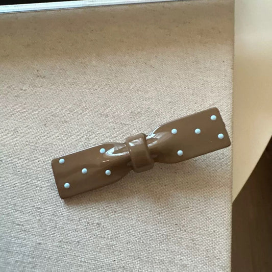 Mocha Muse Bow Hair Clip