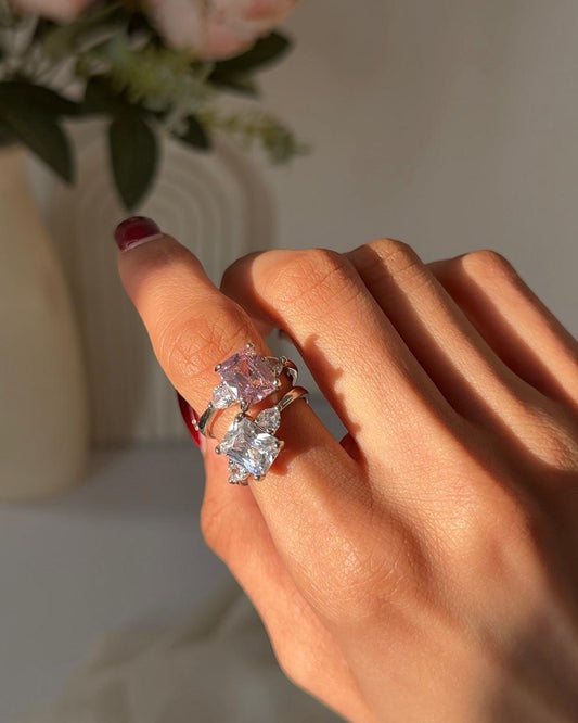 Whimsical Square-cut Ring
