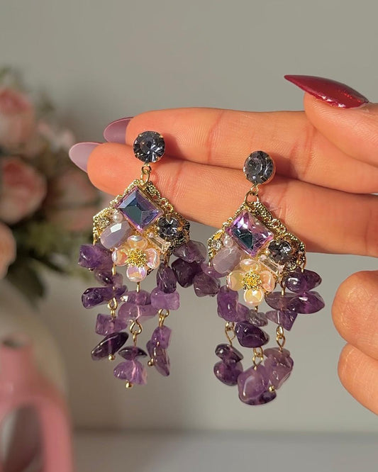 Purple Ballroom Dreamy Earrings