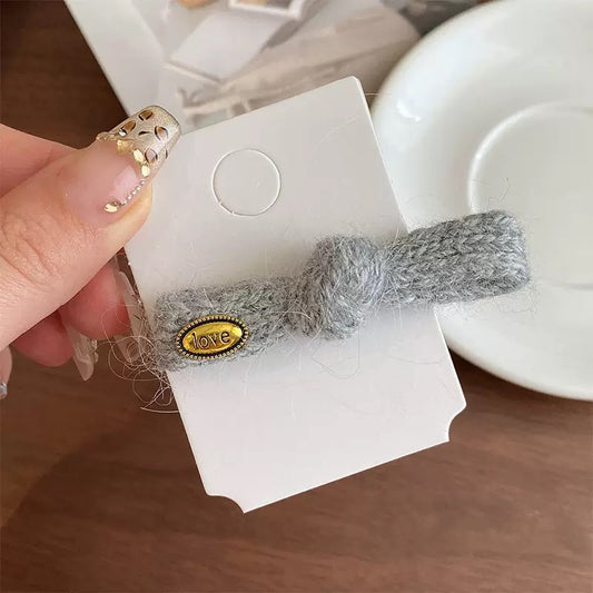 Ashy Angel Bow Hair Clip