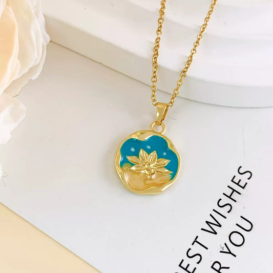 Sapphire Dreamscape Vintage Necklace