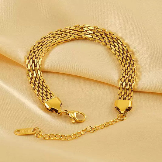 Gold-mood Mesh Bracelet