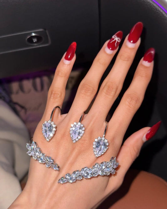 Midnight Spark Rhinestone Hand Jewellery