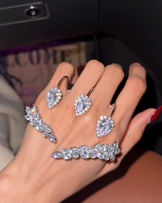 Midnight Spark Rhinestone Hand Jewellery