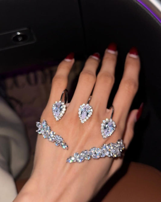 Midnight Spark Rhinestone Hand Jewellery