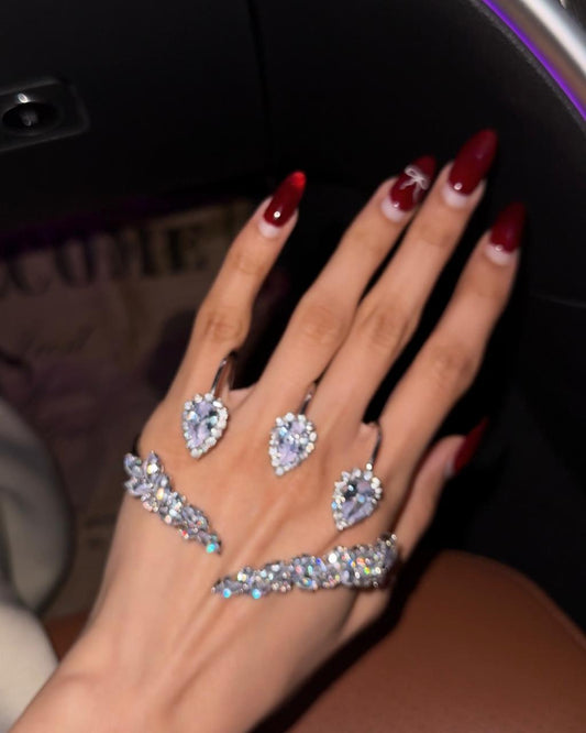 Midnight Spark Rhinestone Hand Jewellery