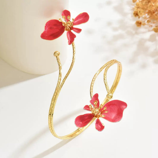 Flower Girl Red Arm Cuff