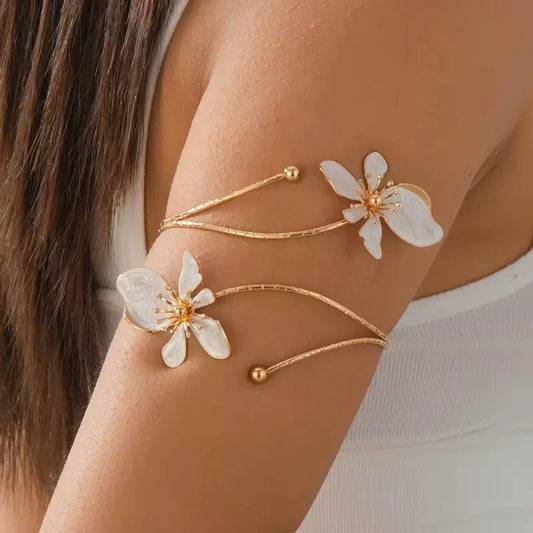 Ivory Hydrangea Arm Cuff