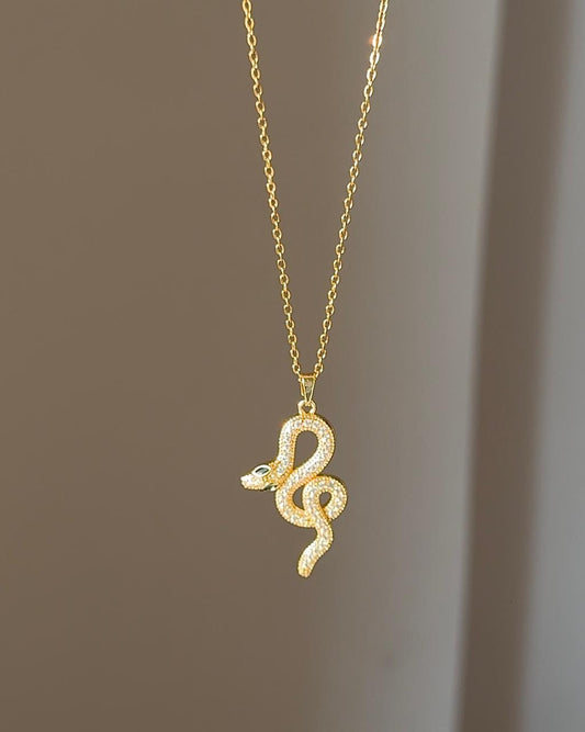 Sparkly Venom Snake Necklace