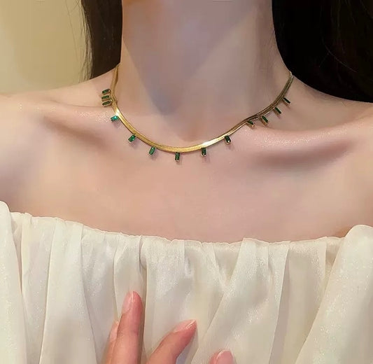 Girly Statement Green Necklace