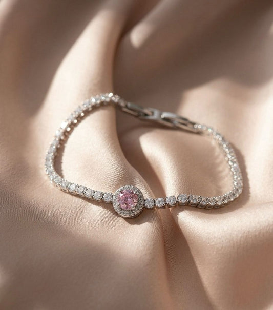 Blushed Twinkles Rhinestone Bracelet