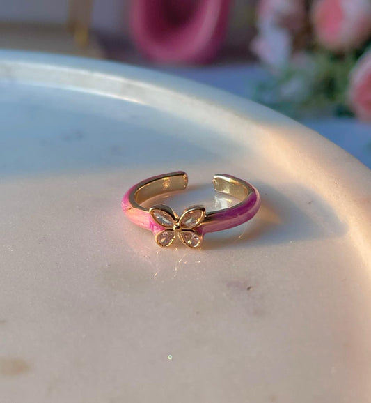 In her pink world! Ring