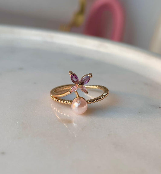 Camellia Pearl Ring