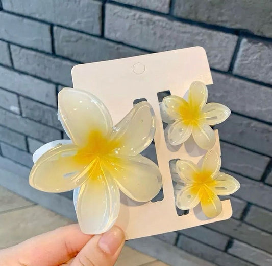 Butter Yellow Bloom Claw Clip
