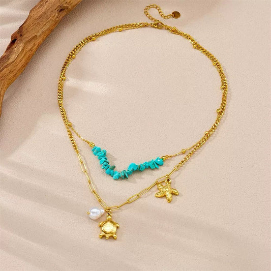 Tropical Creatures Beaded Necklace