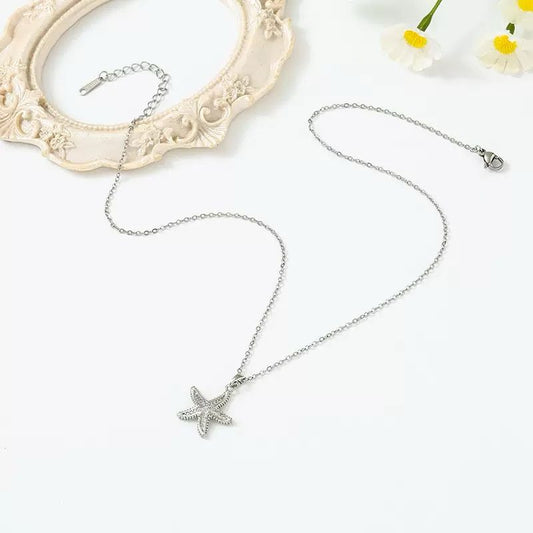 Silver Siren Starfish Necklace