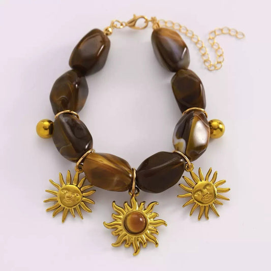Vintage Brown Talisman Bracelet