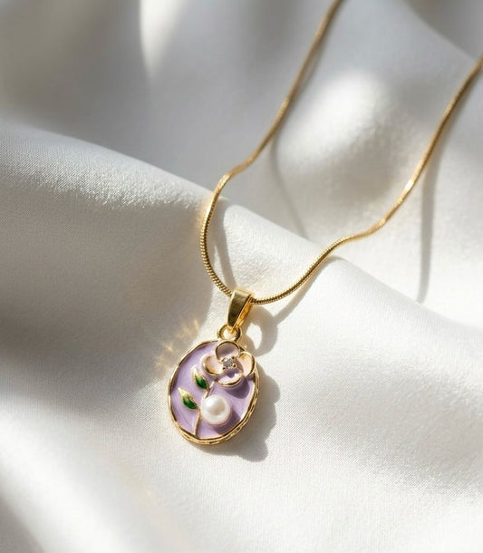 Lavender Nostalgia Vintage Necklace