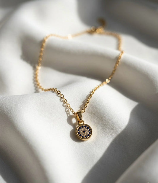 Gilded Darling Evil Eye Minimal Necklace